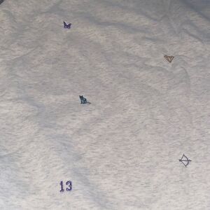 Eras Charm Crew Gray Graphic Sweat Shirt  Embroidered Designs 5X Taylor Swift